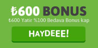 600 TL ilk para yatırma bonusu alın!